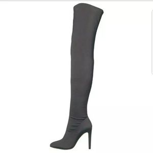 The Fix thigh high sock heeled boot